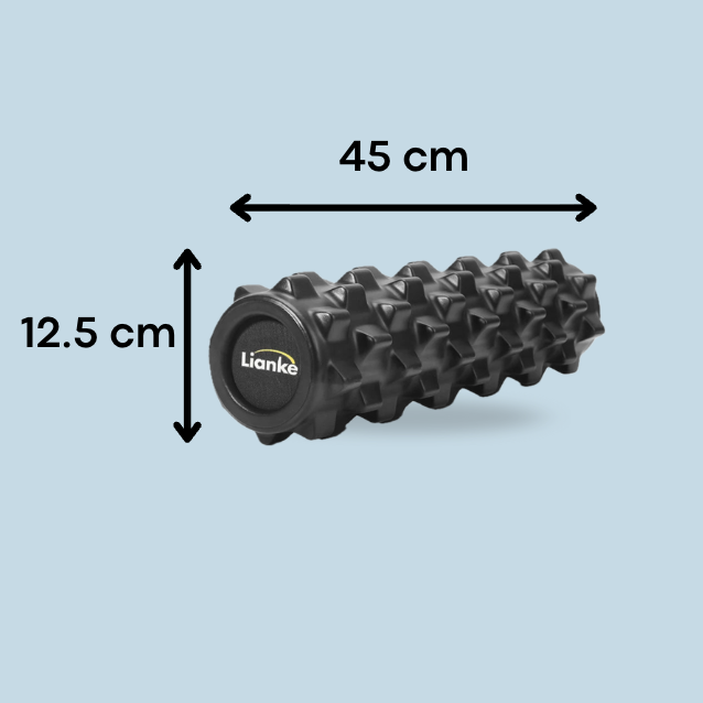 Große Faszienrolle mit Hochdichte-Noppen, 45 cm – PowerSpike