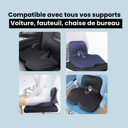 Coussin coccyx ergonomique en forme de L CoccyAlign