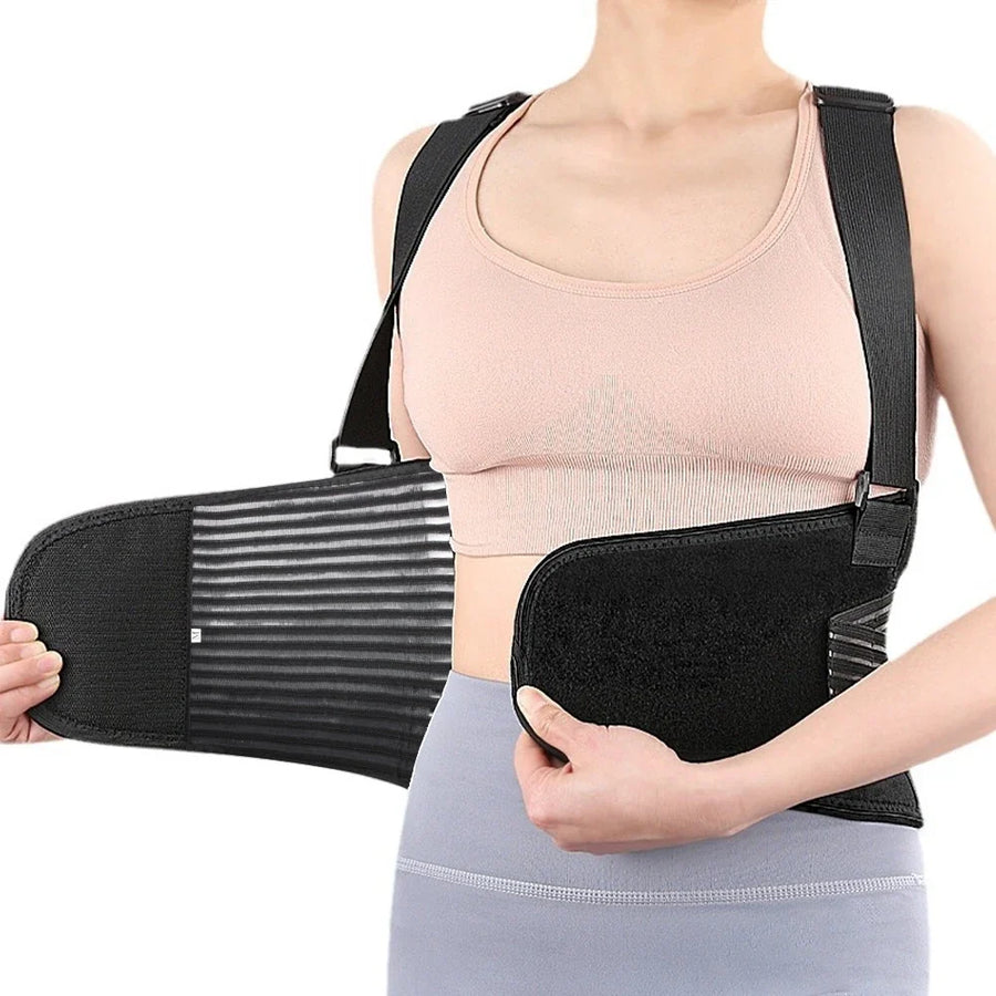 Ceinture dorsale de maintien avec bretelles de soutien réglables