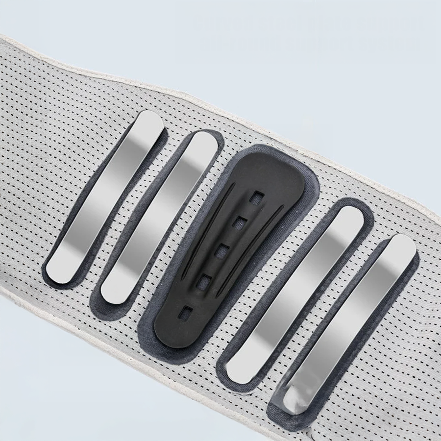 Ceinture dorsale lombaire réglable avec coussin de maintien ergonomique