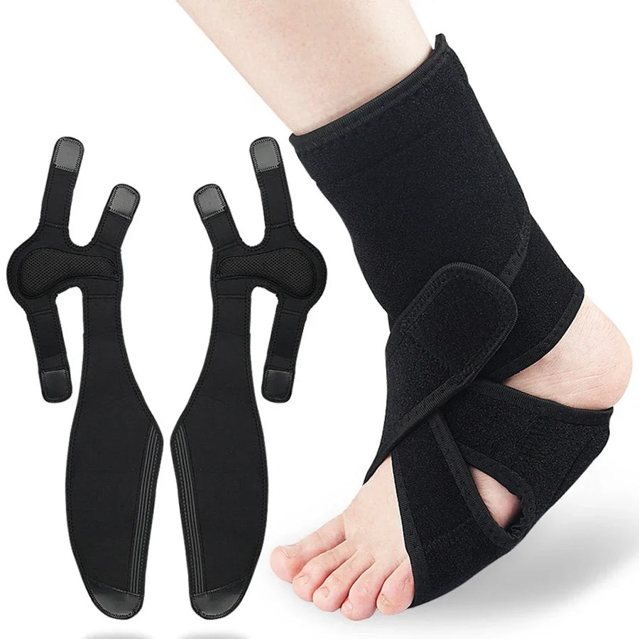 Orthèse pied et cheville en réglable avec sangles de maintien