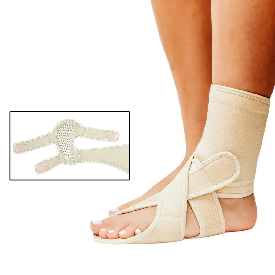 Orthèse pied et cheville en réglable avec sangles de maintien