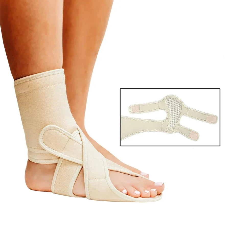 Orthèse pied et cheville en réglable avec sangles de maintien