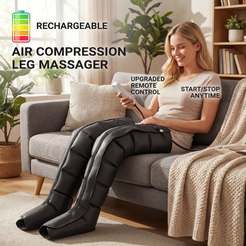 Bottes de pressothérapie rechargeables avec télécommande filaire