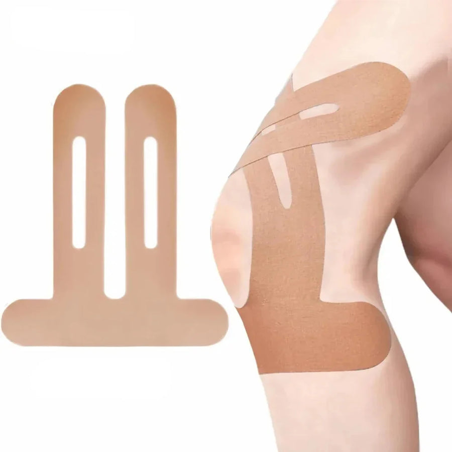Bandes de taping kinésiologique prédécoupées pour le genou