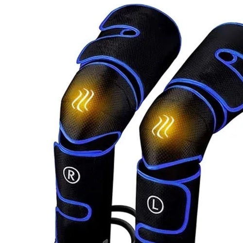Bottes de compression chauffantes, détail du haut (recadrage de la photo principale)