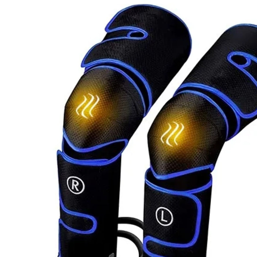 Bottes de compression chauffantes, détail du haut (recadrage de la photo principale)