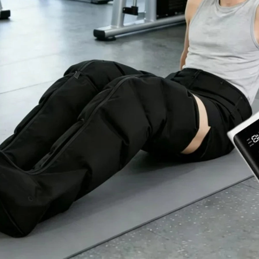 Bottes de compression jambes entières, détail (recadrage de la photo principale)