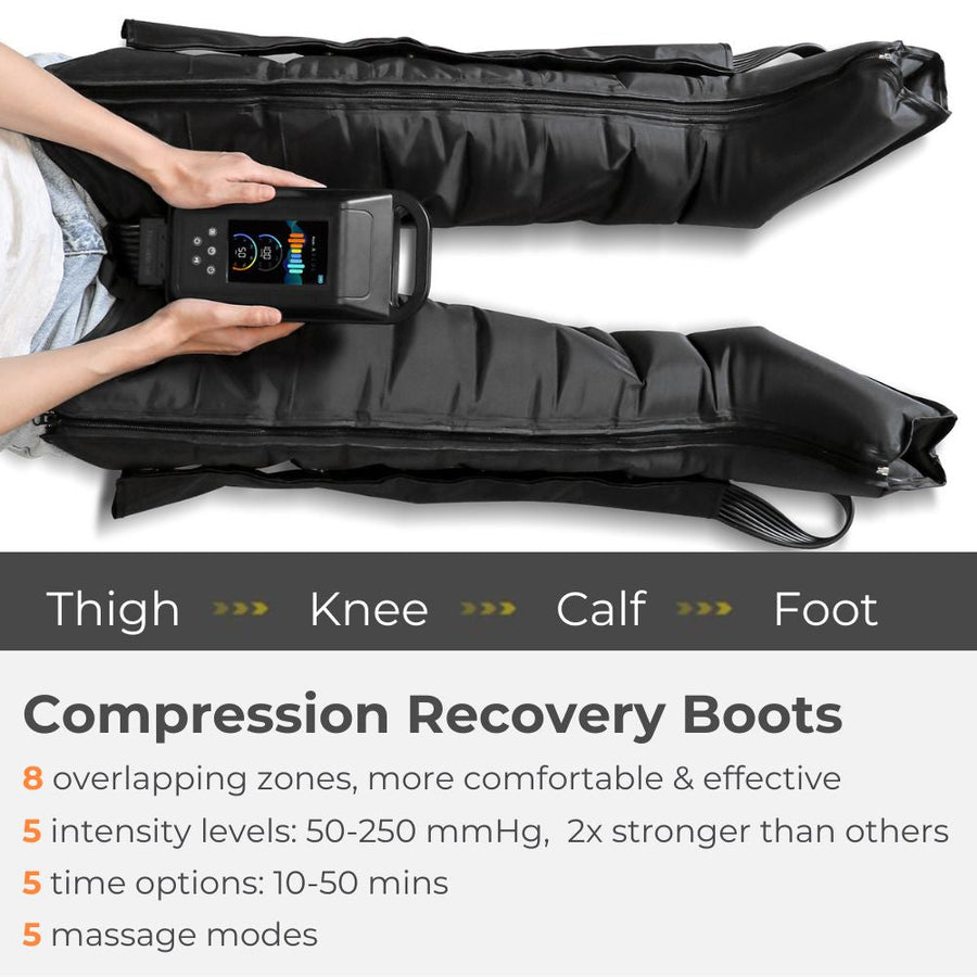 Bottes de compression pneumatique pour la récupération musculaire des jambes