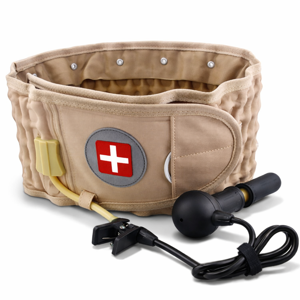 Ceinture lombaire de maintien portée au niveau du bas du dos