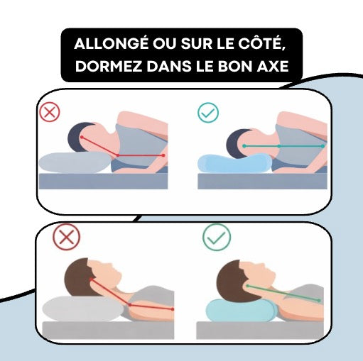 Coussin cervical à mémoire de forme en bambou CerviBamboo