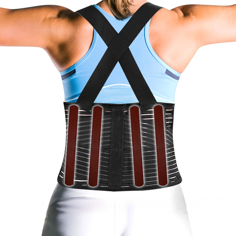 Ceinture dorsale de maintien avec bretelles de soutien réglables