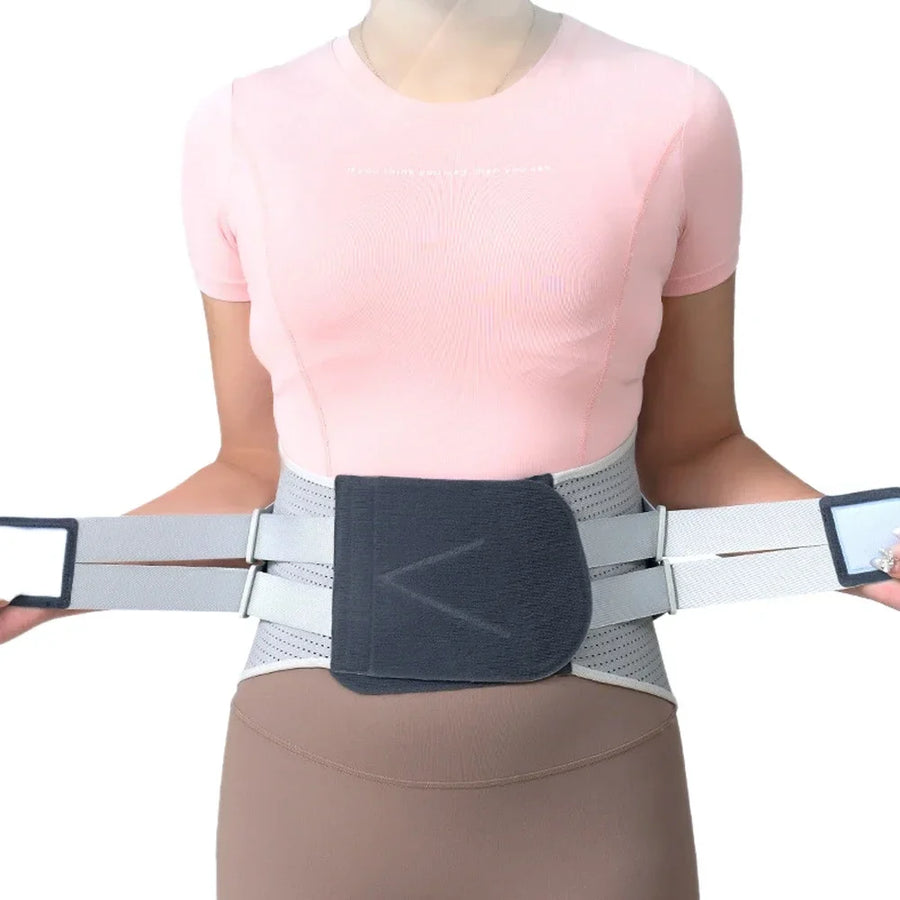 Ceinture dorsale lombaire réglable avec coussin de maintien ergonomique
