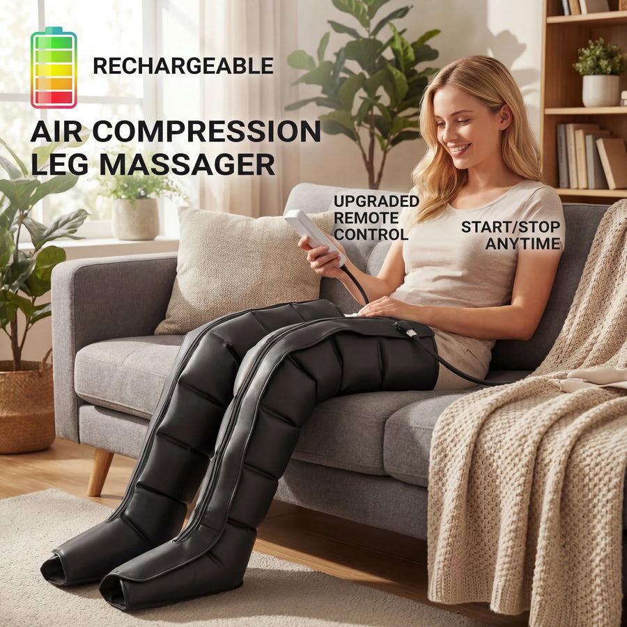 Bottes de pressothérapie rechargeables avec télécommande filaire