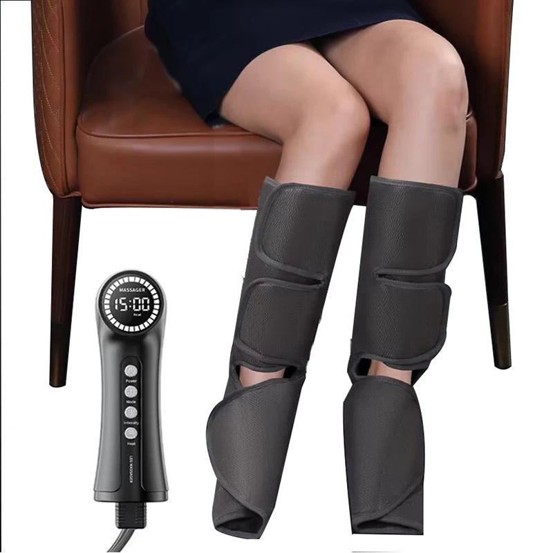 Bottes de compression portées dans un fauteuil
