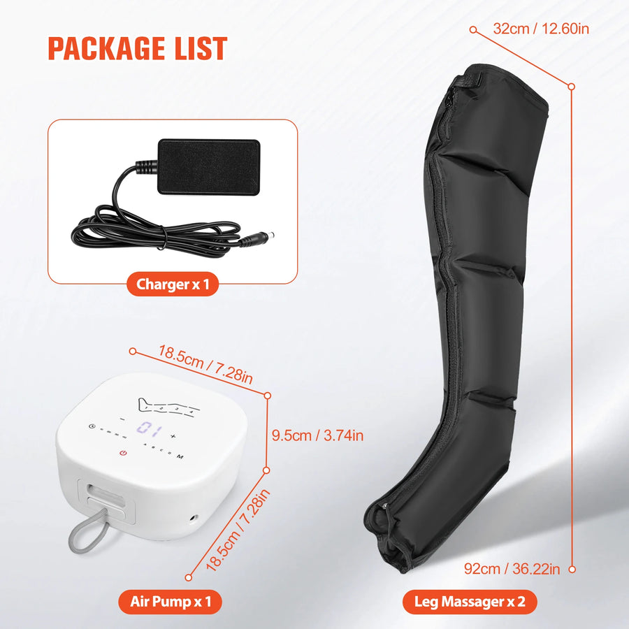 Contenu de la boîte : pompe, chargeur et deux bottes
