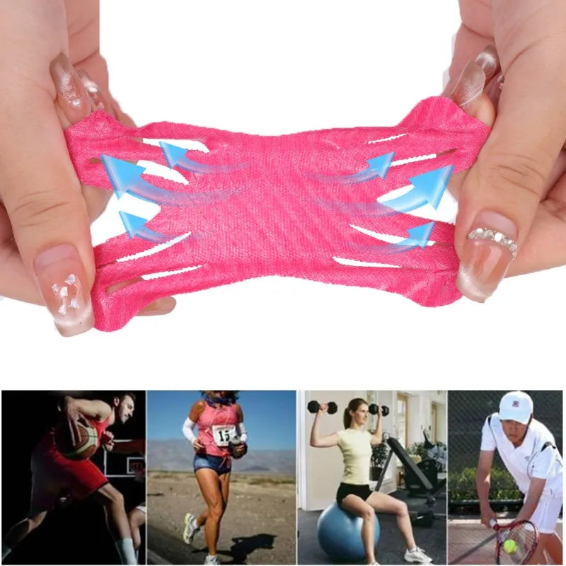 Bande de taping kinésiologique adhésive pour le maintien articulaire